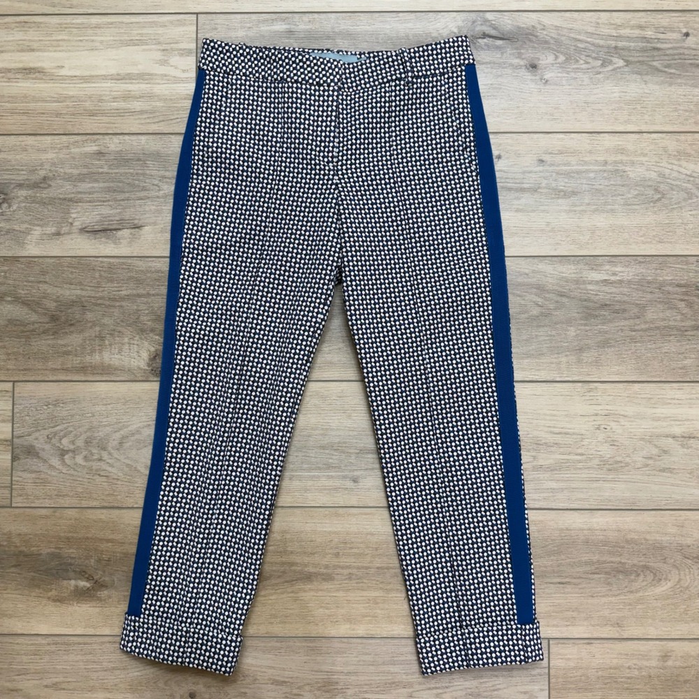 Silvia Tcherassi Patterned Side Stripe Cuffed Cro… - image 1